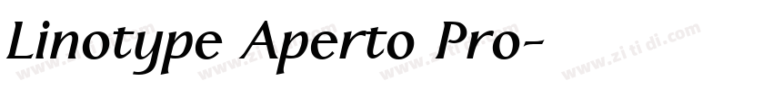 Linotype Aperto Pro字体转换